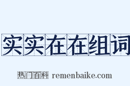 实实在在组词是什么意思的图片